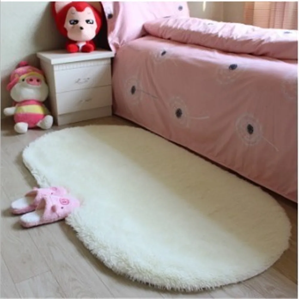 Толстый Овальный шелковистый коврик ковер для спальни гостиной кофейного