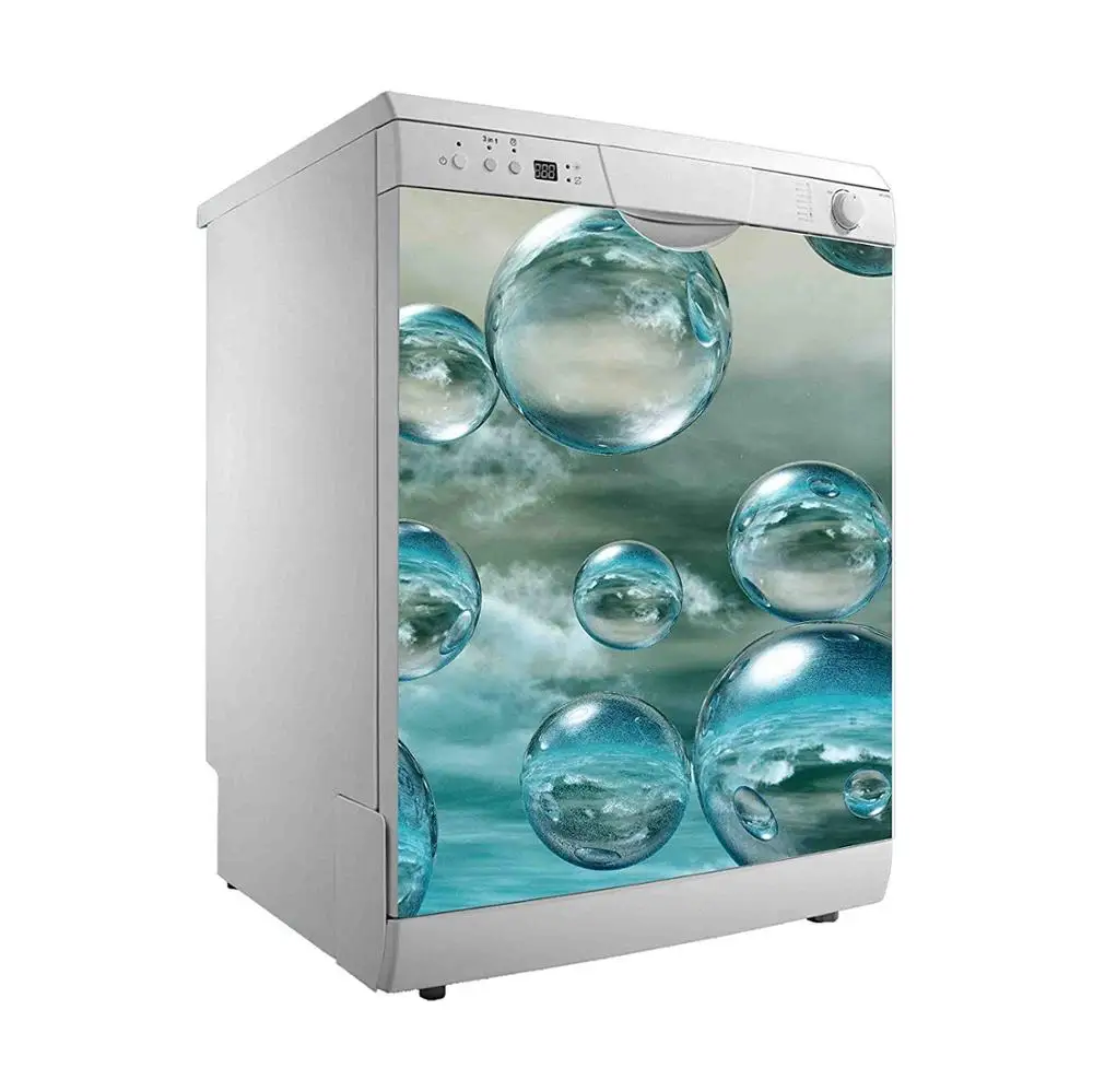 3D наклейка на холодильник водный Пузырь крышка для холодильника посудомоечной