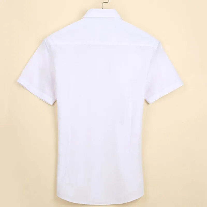 Summer Men Shirts Short Sleeve Heren Blouse Mens Shirts Regular Fit White Black Purple Blue Formal Shirts For Men Social Button