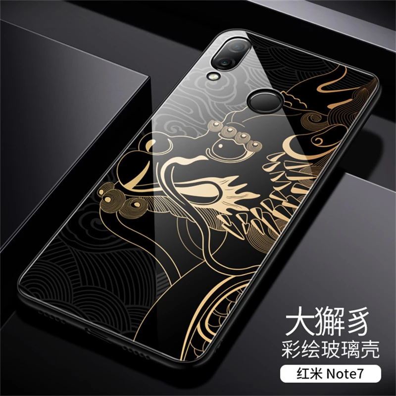 Чехол Aixuan для Xiaomi Redmi Note 7 Чехол из закаленного стекла силиконовый защитный чехол Redmi Note 7 Pro чехол s для красного риса