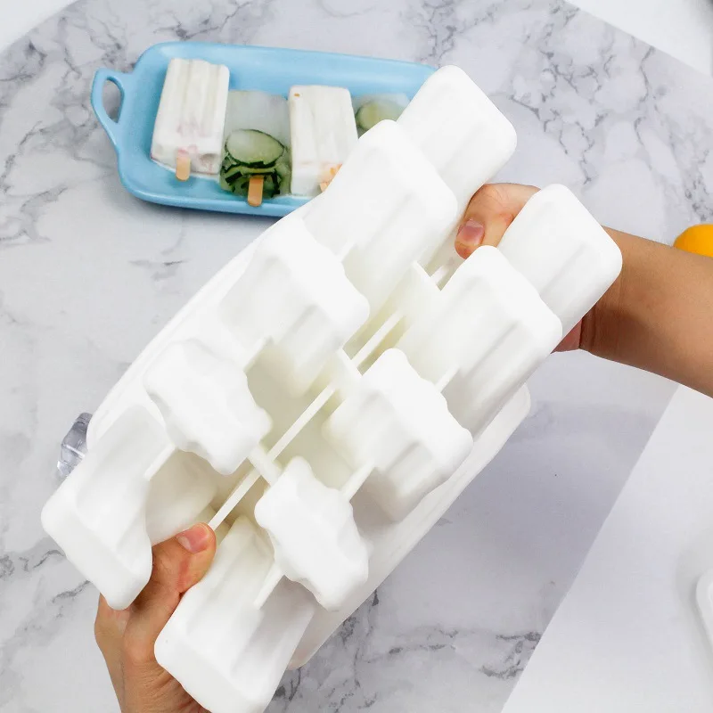 UPORS 4 10 полости Popsicle силиконовые формы для еды домашней кухни силиконовая форма для Фруктового мороженого на палочке замороженная для леденца крем производитель BPA бесплатно