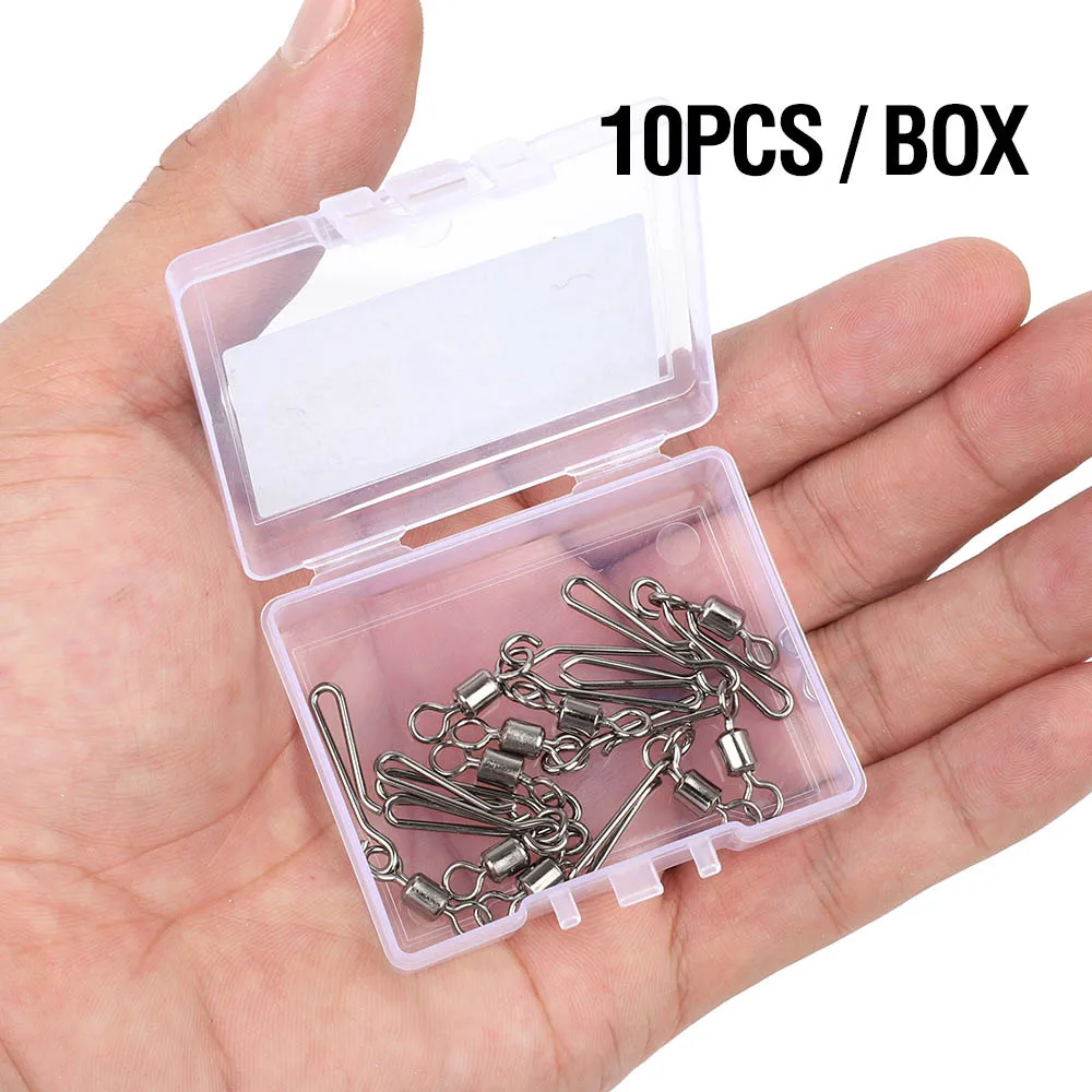 10 PCS DONQL 10/20/50 шт рыболовные Вертлюги разъем 2#-10# кирпечей из глины кнопки Pin Вращающийся шарнир для рыболовный крючок Приманка для карпа на рыбалку аксессуары - Цвет: 10 PCS