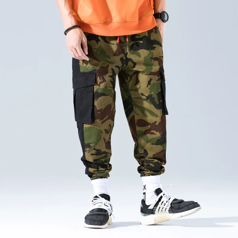 Брюки карго мужские камуфляжные с карманами модные Джоггеры в стиле Харадзюку