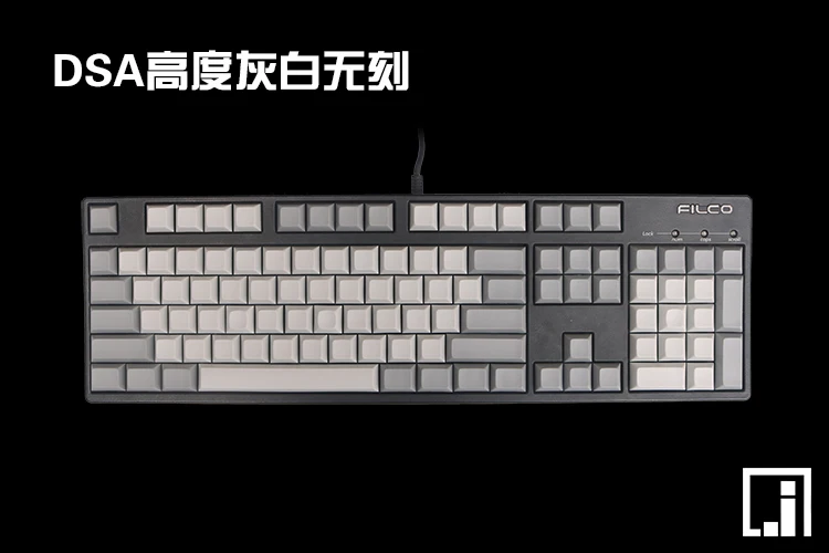 DSA PBT keycap Белый Серый Ретро пустой механическая клавиатура 108 покер|mechanical