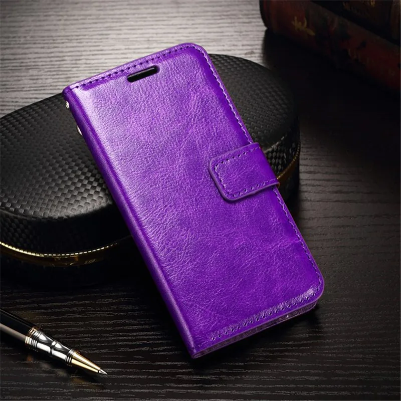 Luxury Soft Flip Leather back Cover Wallet Slim Phone Case For Sony Xperia Z3 Z4 Z5 Mini Compact E3 E4 M4 Aqua XA XP XZ X - Цвет: Фиолетовый