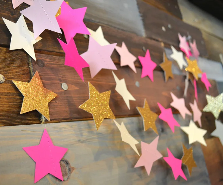 5 м Креативные украшения блестящие маленькие звезды Очаровательная гирлянда для