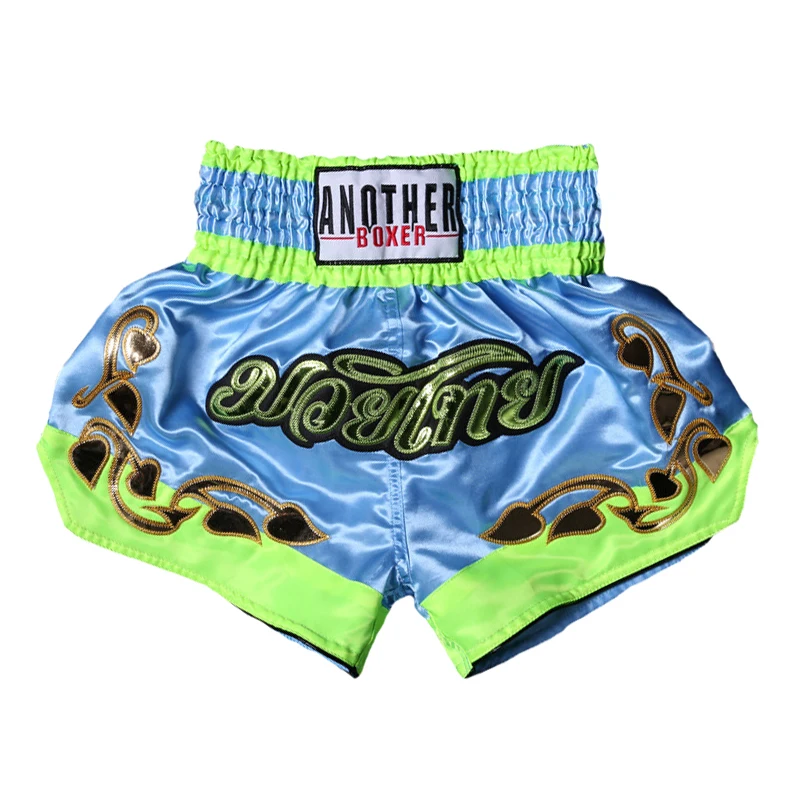 Boxeo Kick Boxing мужские трикотажные изделия Тайгер Муай Тай шорты Дети Бой одежда для MMA детей Kickboxing Bjj Grappling Sanda трусы тренировочные штаны - Цвет: 2