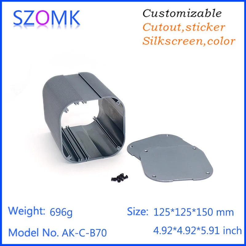 1 шт. алюминиевый экструзионный корпус szomk 125*125*150 мм