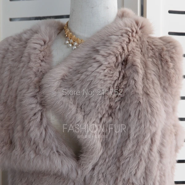 Новое поступление Экспортируемые натуральный мех кролика жилет водопад
