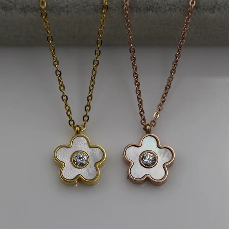 YUN RUO кулон в виде цветка из титановой стали ювелирное изделие для женщин подарок