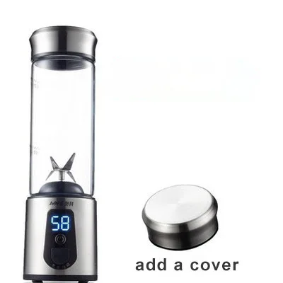silver with a cover Портативный USB соковыжималка машина фрукты блендер бутылка компактный Перезаряжаемые соковыжималка чашки бытовые путешествия ручной Еда смешивания - Цвет: silver with a cover