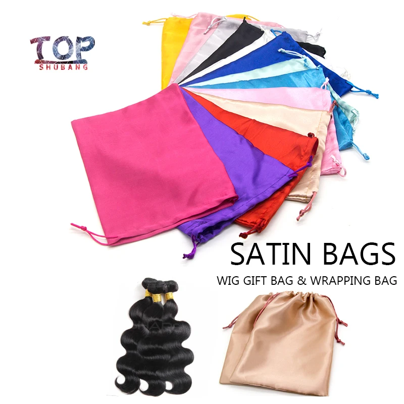 Чистый запас 18x25 см атласные шелковые пакеты для париков подарка упаковка