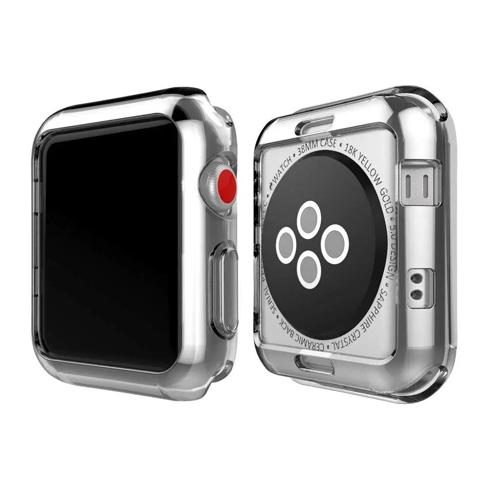Чехол для apple watch band 42 мм 38 iwatch ТПУ защитный гибкий бампер с защитой от царапин