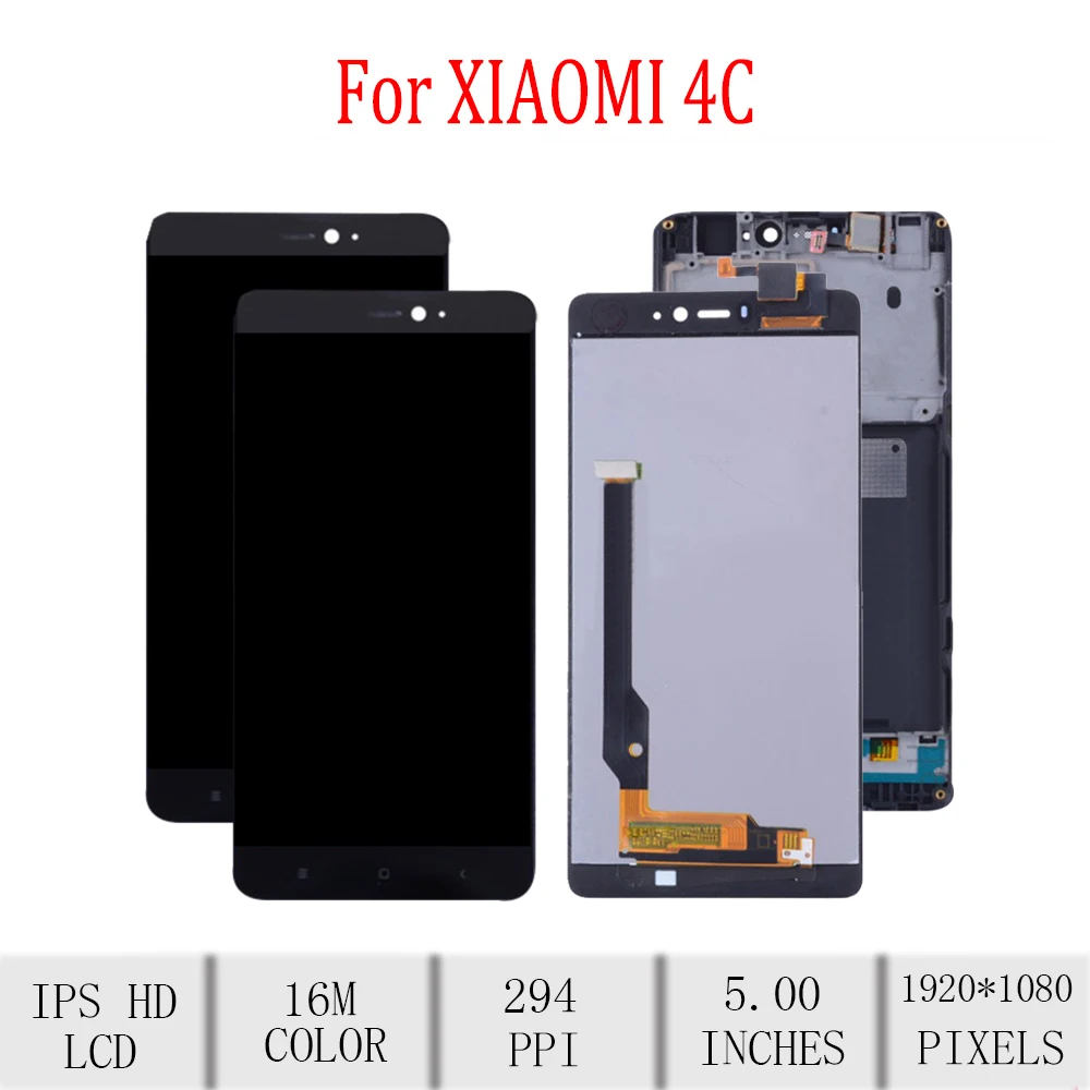 5 0 &quotоригинальный для Xiaomi Mi 4C ЖК дисплей сенсорный экран с рамкой дигитайзер