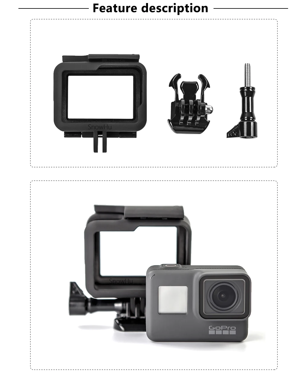 Аксессуары snowhu для Gopro набор для Gopro hero 8 7 6 5 водонепроницаемый защитный чехол для go pro hero 8 7 6 5 штатив GS41