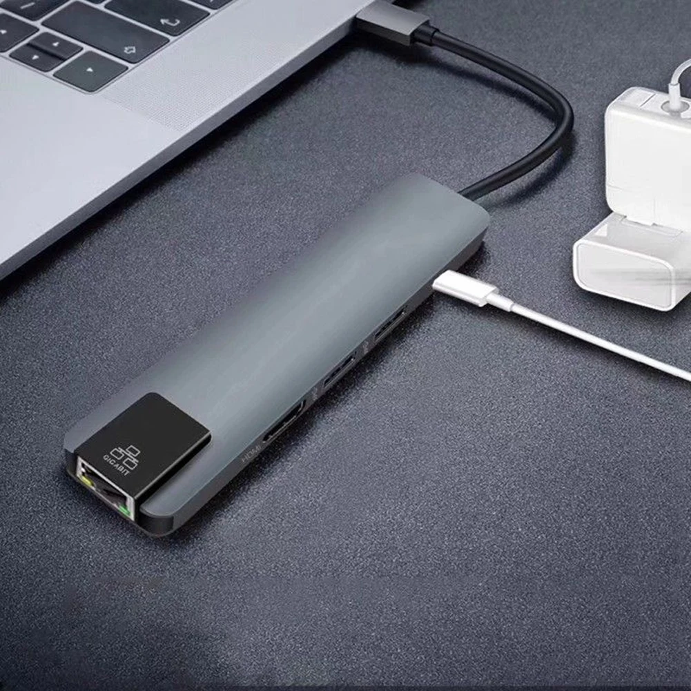Адаптер Ethernet Сетевая карта C типа К HDMI 3,0 порт usb-хаб Высокоскоростной 5GBbps для Apple ноутбук тип-c телефон