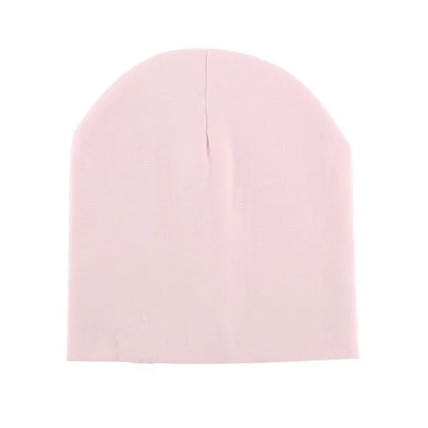 Light pink Детские шапки с принтом в виде звезд и сердечек; детская шапка с геометрическим рисунком; Хлопковые вязаные шапки для маленьких мальчиков; сезон осень-зима; детские шапки - Цвет: Light pink