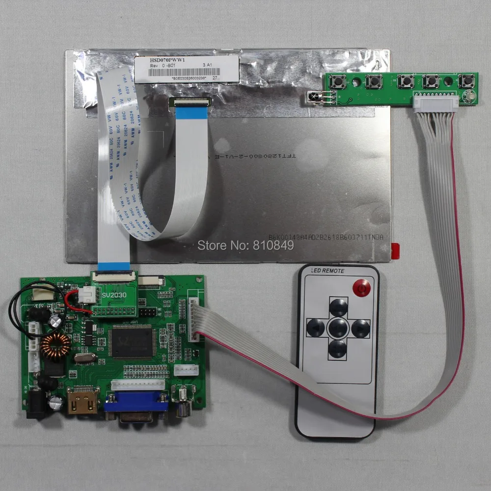 7 дюймов HSD070PWW1 B00 1280*800 IPS ЖК дисплей панель + пульт дистанционного управления с HD MI