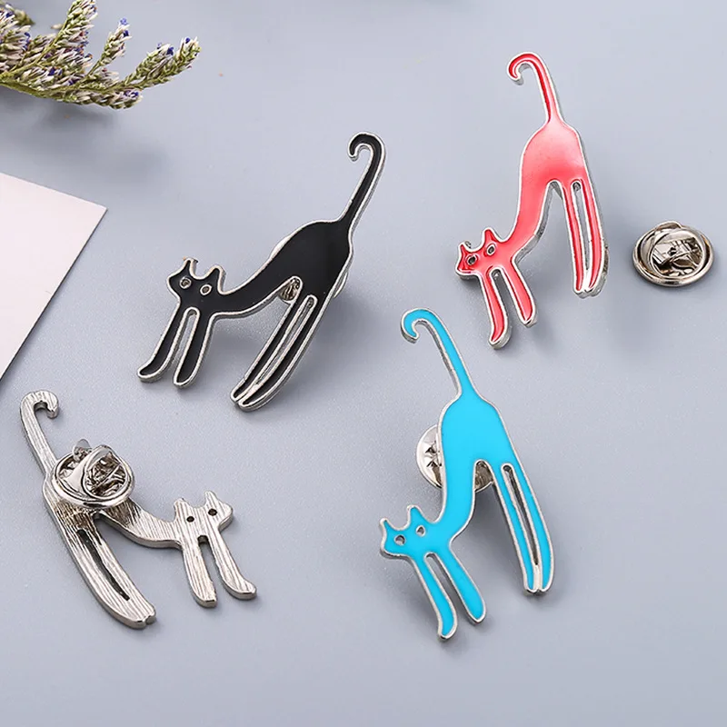 2019 новые преувеличенные милые кошачьи Броши для женщин и мужчин эмалированные