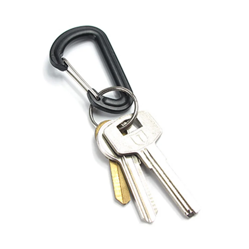 Outdoor D Shape Hook Survival Key Chain Carabiner Climbing Buckle for Hanging Backpack Mountainer Keyring Camping Equipment