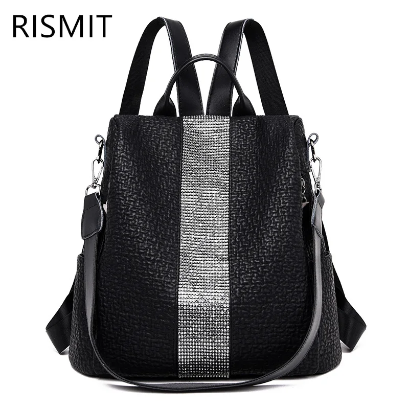 2019 Ограниченная серия кожаный рюкзак Rismit сумки для школы подростков на молнии