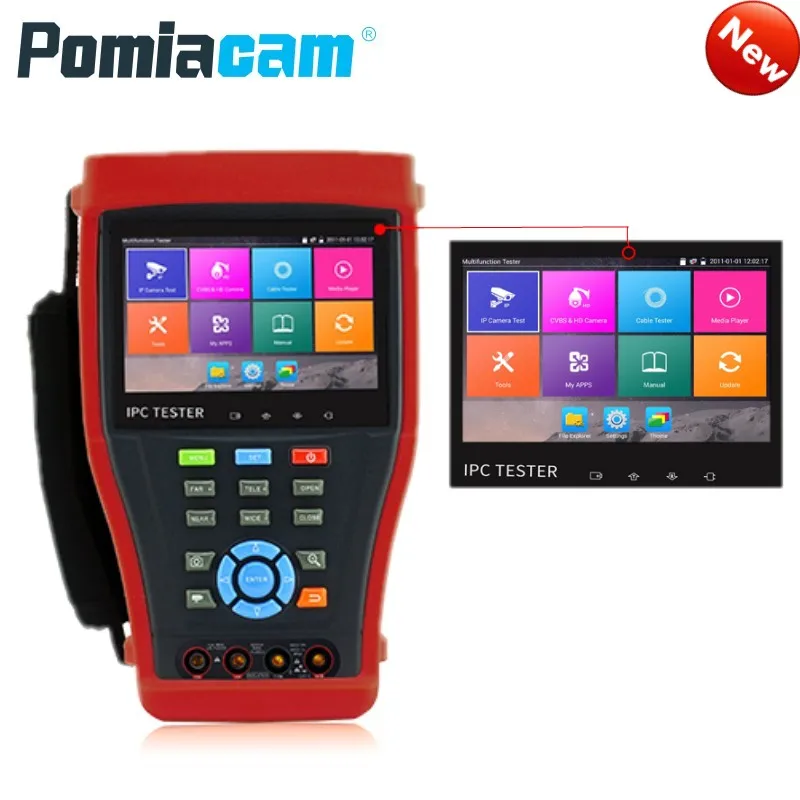 DHL Бесплатная IPC4300 CCTV тестер монитор POE 8MP TVI CVI 5MP AHD SDI H.265 IP камера тест с WIFI цифровой