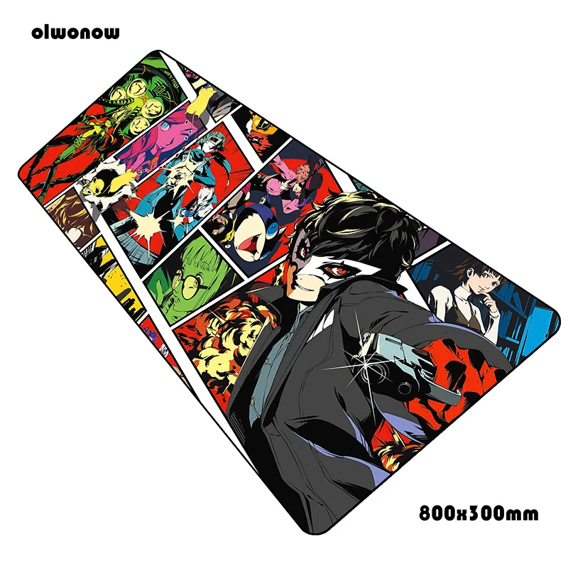 Size 800x300x2mm Persona 5 Коврик для мыши 800x300x2 мм коврики настольный компьютерный Коврик Для Мыши игровые аксессуары Аниме большие игровые коврики и чехлы игры pc gamer - Цвет: Size 800x300x2mm
