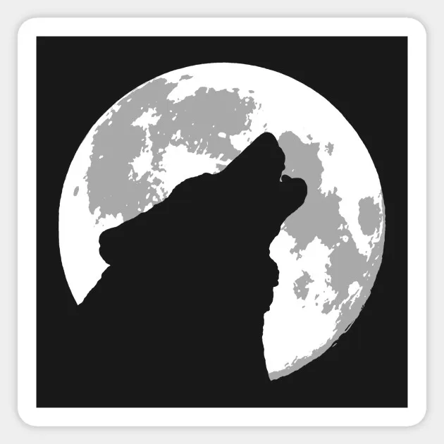1 шт. стикер Wolf под луной автомобильный гитарный рюкзак для багажника скейтборд