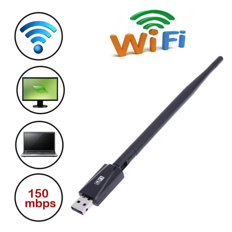MT7601UN чипсет 150 Мбит/с USB WiFi беспроводная сетевая карта 802,11 b/g/n LAN адаптер ключ с поворотная антенна w/CD драйвер