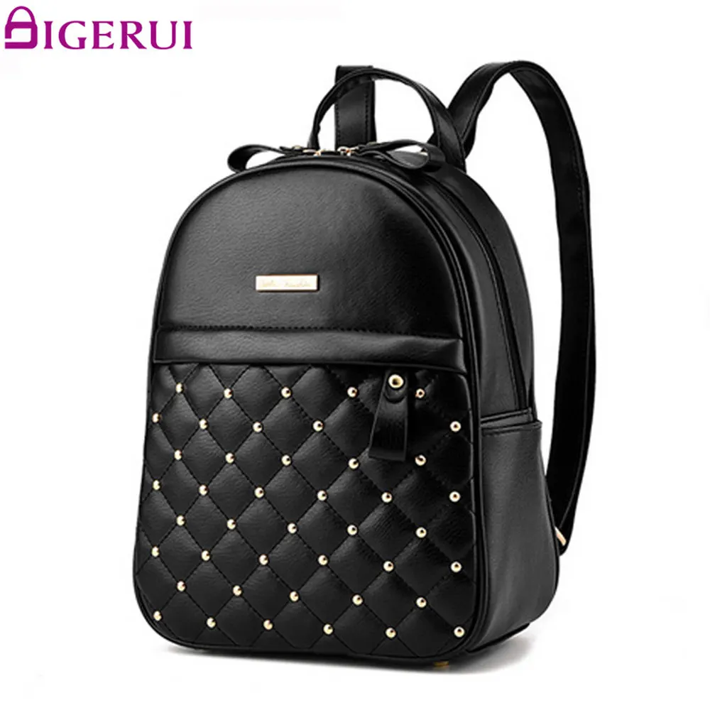 Женский рюкзак с заклепками DIGERUI Модный повседневный из искусственной кожи