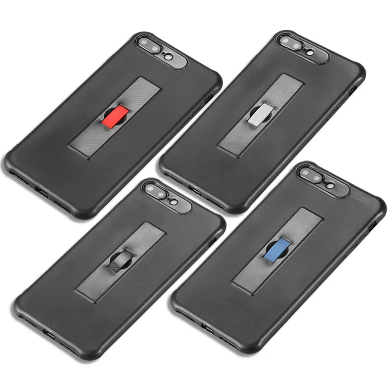 Чехол для iPhone 6 6S 7 8 Plus X XS из мягкого силикона TPU с матовым покрытием и простым дизайном, задняя крышка с ремешком для пальца.