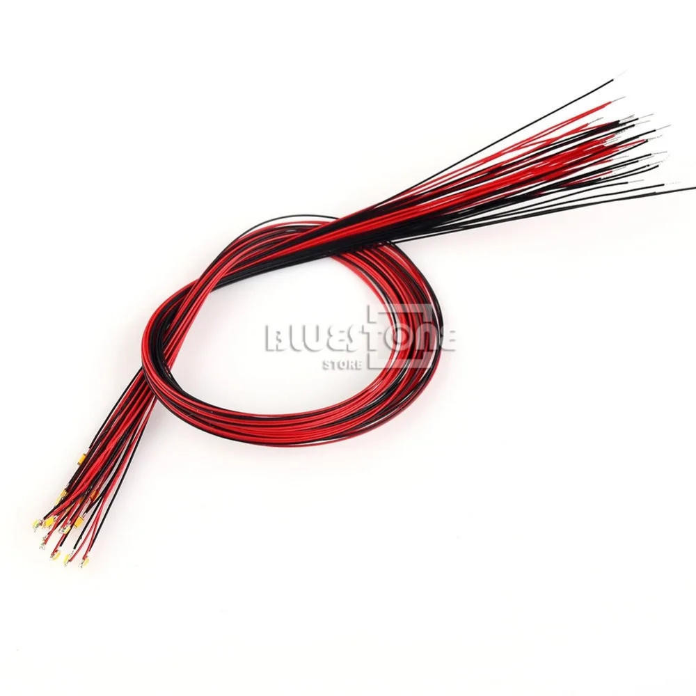 20 шт. T0603WM предварительно припаянные Проводные провода micro litz теплый белый SMD Led 0603
