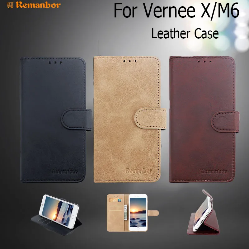 Remanbor для Vernee X M6 из искусственной кожи скольжению флип бумажник чехол с карты