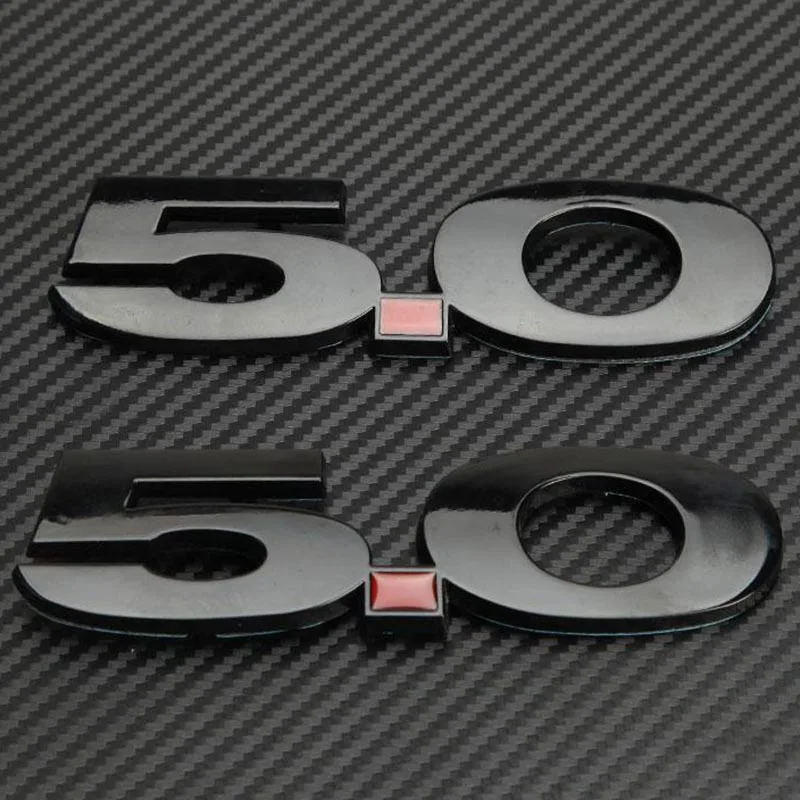 1 шт. логотип 3D 5 0 значок с боковым крылом эмблема наклейка для Ford Mustang Black