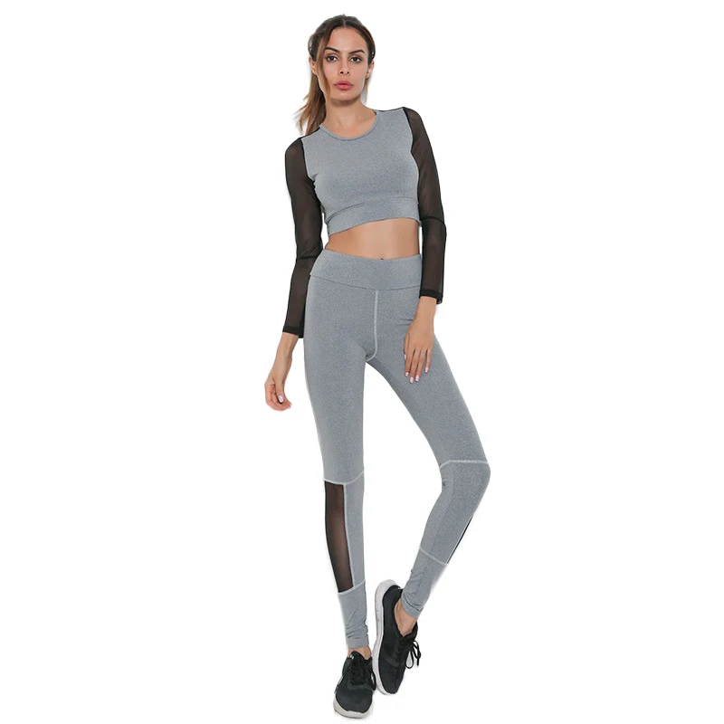 Женский спортивный костюм YOOY черный из двух предметов для женщин 2018|women sets clothes|women