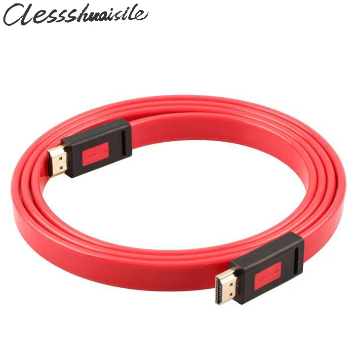 Кабель HDMI в разъем Папа-папа 1 м 5 2 3 10 плоский кабель футов красный/фиолетовый 4 В |