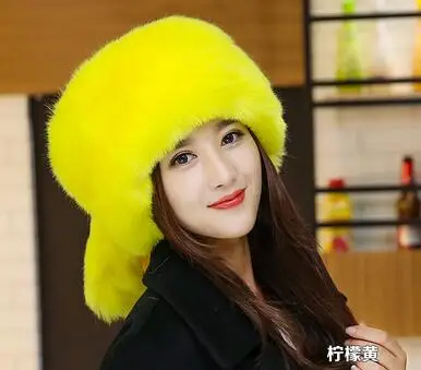 yellow Очень теплые! Осенняя и зимняя мужская и женская утолщенная теплая шапка из искусственного меха с защитой ушей зимняя шапка из искусственного меха - Цвет: yellow