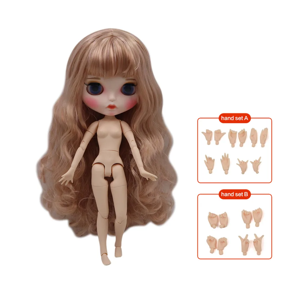 32271010 ICY factory blyth кукла Обнаженная соединение тела с ручным набором A& B новая матовая Лицевая панель белая кожа модные куклы подарок Специальное предложение - Цвет: 32271010