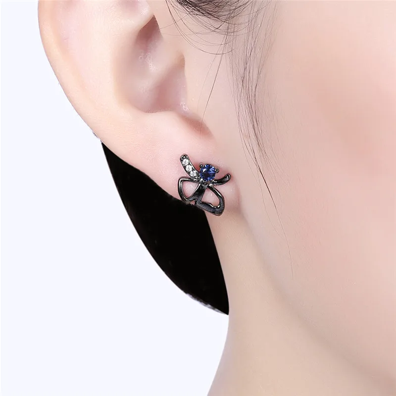 Лидер продаж новинка геометрический круглый голубой Украшенные стразами Серьги