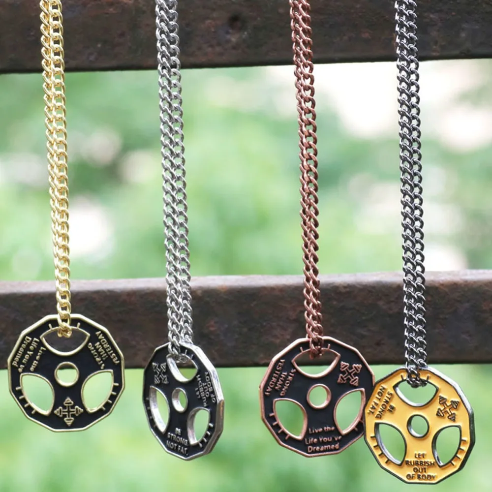 Личностное креативное фитнес-ожерелье в спортивном стиле гантели для тяжелой