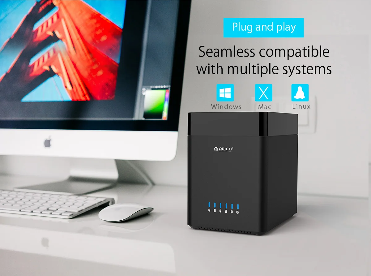 Orico DS500U3 USB 3 5 корпус для жесткого диска дюйма магнитный тип HDD SSD док станция|Корпус