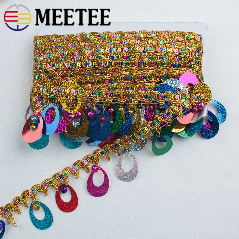 Meetee 1 шт. (9 м) 6 см Подвеска с кисточками кружева блестки бахрома планки ленты DIY