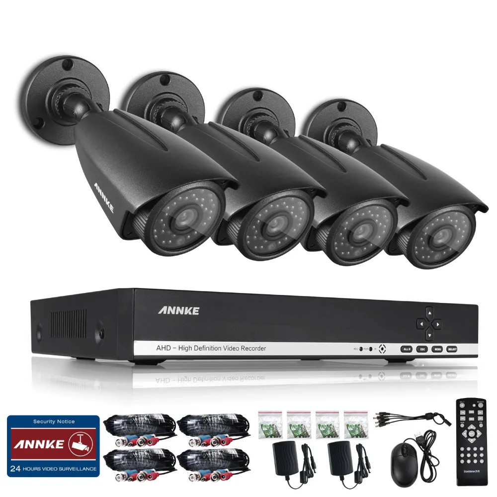 ANNKE 1280*720 P HD 1200TVL наружная система безопасности камеры 1080 HDMI CCTV видеонаблюдения 4CH