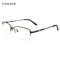 titanium computer glasses frame men eyeglasses myopia optical prescription reading eyewear wide square spectacles clear eye lens
