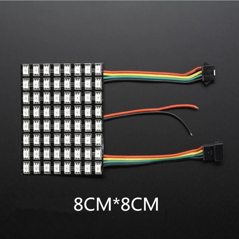 WS2812B 8*8,16*16,8*32 пикселей 256 пикселей цифровой гибкий светодиодный программируемый панельный экран индивидуально адресуемый полноцветный DC5V