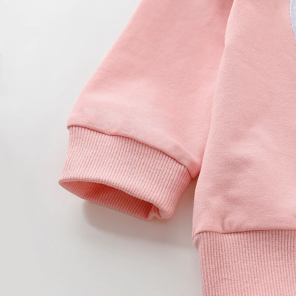 Комплекты детской одежды топы с длинными рукавами и оборками для маленьких