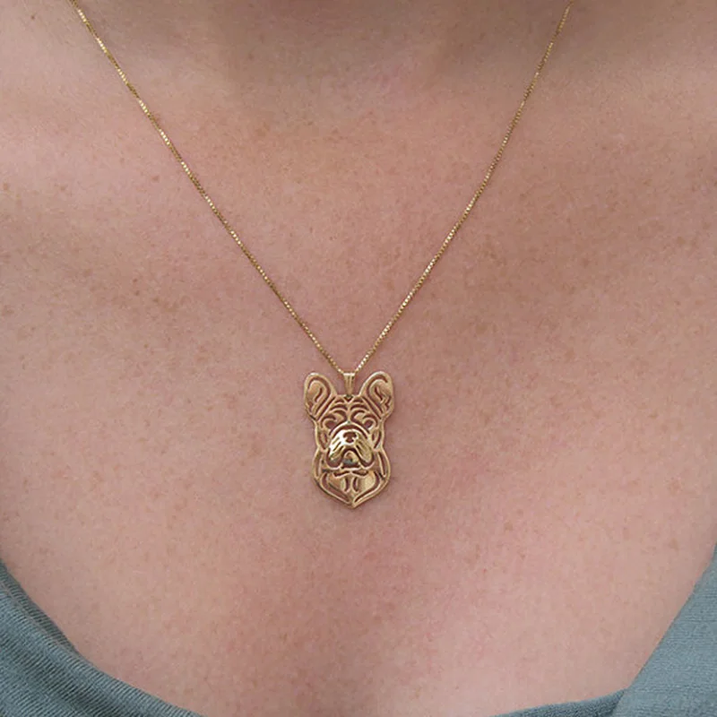 Женское ожерелье с кулоном в виде французского бульдога|hunger games necklace|necklace womenpendant