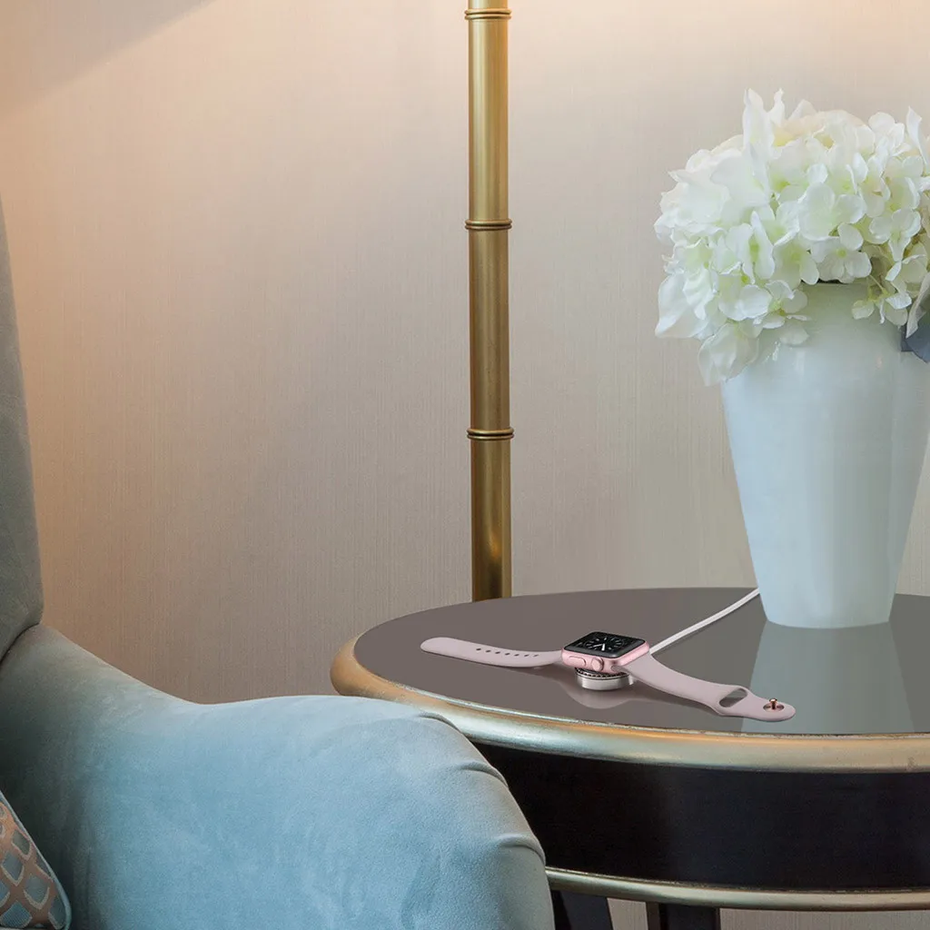 Беспроводное зарядное устройство CARPRIE белое Магнитный зарядный кабель для Apple Watch