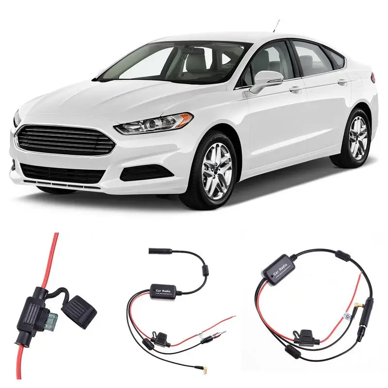 Universal DC12V-24V 2 In 1 660mm SMB Plug Auto Car Radio FM Antenna DAB Receiver Signal Amp Amplifier Booster Accessorizes | Автомобили и