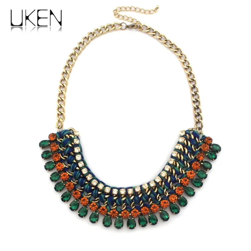 UKEN винтажное стильное ювелирное изделие модное разноцветное ожерелье с ворсом